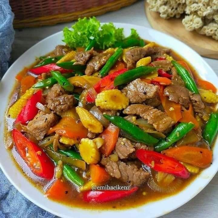 Capcay sapi lada hitam
